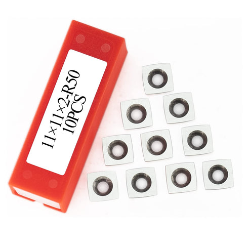 11mm Square Carbide Inserts Cutters, 10pcs Knives Blades for Woodworking Spiral/Helical Planer Cutter Head