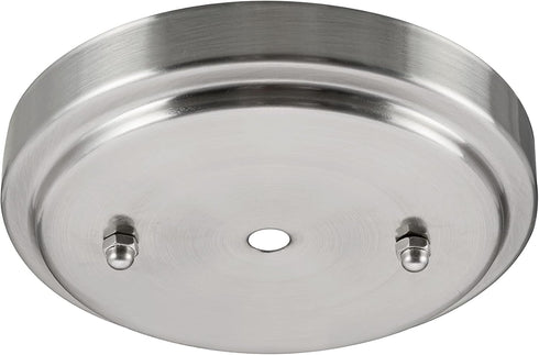 Aspen Creative 21509-31, 5-1/8" 7/16" Transitional Chandelier & Light Fixture Canopy Kit, w/Universal Crossbar, Brushed