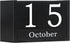 DEERINE Wooden Block Calendar for Desk, Large Size Daily Desktop Perpetual Desk Calendar,