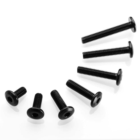 M6 x 30mm 50Pcs Flat Head Hex Socket Cap Screws Bolts - 304 Stainless Steel Furniture Bolts Full Thread
