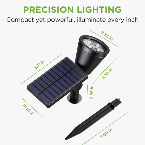 Pack 2 InnoGear Solar Lights Outdoor Waterproof Solar Garden Light for Outside Yard Landscape Lighting Pathway Spot