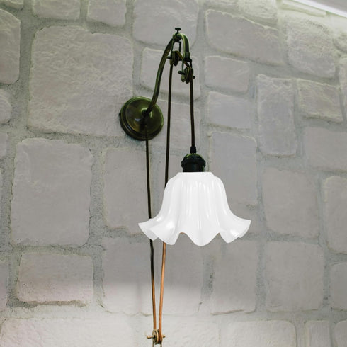 7.67X7.67X4.40 Inch VILLCASE Floral Lamp Shade Translucent Plastic Light Diffuser for Ceiling Fan Wall Sconce Floor