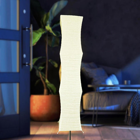 predolo Elegant White Paper Floor Lamp Shade for Stylish Bedroom Lighting