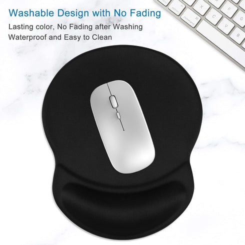 ITNRSIIET Ergonomic Mouse Pad with Gel Wrist Rest, Comfortable Office Supplies for Pain Relief, 8.7 x 7.2 inches