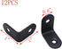 12 1" 0.6" 1" MY MIRONEY Pcs Shelf Bracket Black L Brackets Stainless Steel L Corner Brace x x Angle Wall Hanging