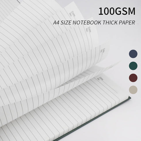 Lined Spiral Notebook, 4 Pack, 8.5" x 11", Large Hardcover Journal, 120 Pages, 100 GSM, Multicolor