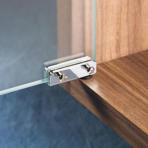 Glass Door Pivot Hinge, Satin Black, Pair