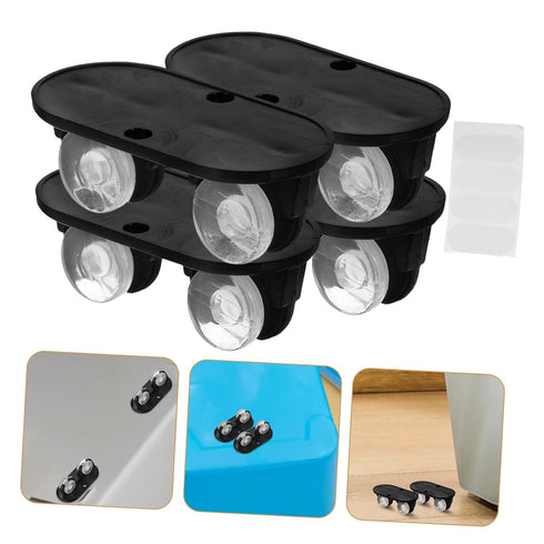 4pcs Self-Adhesive Mini Caster Wheels for Furniture Trash Cans and Storage Boxes Universal Rolling Pads for-Bed