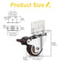 YAJIYO 1.5'' Pack 4, 40 Lbs Silent Swivel Plate TPE Caster Wheels - of Low Profile L-Bracket Casters with Brake