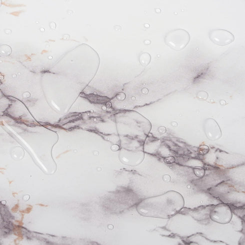 85" x15.8" White Brown Marble Contact Paper, Glossy Peel and Stick Wallpaper for Kitchen and Bathroom Countertops