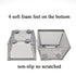 HAHIYO Stackable Paper Clip Mesh Holder Cup 2.2" Height 2 Pack Silver Sturdy Paperclip Holder Container for Desk Drawer Organizer Collection for Home Office School Soft Foam Feet No Sharp Edges
