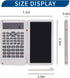Basic Calculator Notepad with LCD Writing Tablet, Rechargeable, Lock Button and E-Pen,12 Digit Display, Also Inkless Drawing/Memo Pads/Planning Boards, Hand-held for Daily and Basic Office (White)