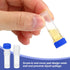 PATIKIL 1ml Plastic Cryogenic Vials, 25Pcs Self Standing Screw Top Frozen Test Tube, Blue Cap