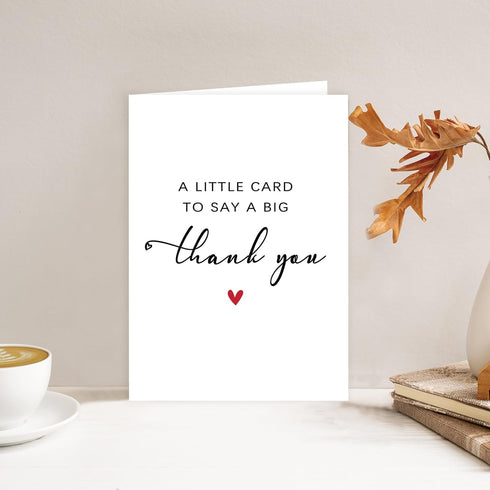 Zyulin Simple Thank You Card Gifts for Men Women, Appreciation Gifts for Teacher Boss, A Little Card to Say A Big Thank