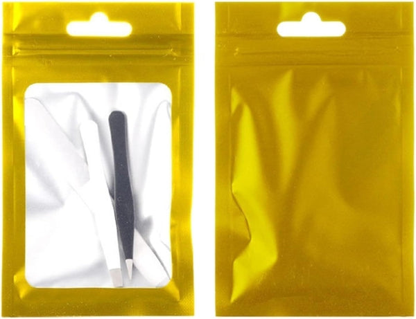 IRTGFHJE Flat Lock Bags Matte Aluminum Foil Frosted Window Zip Lock Bag DIY