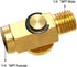 Quickun Pneumatic Brass In-Line Air Flow Regulator Valve, 1/4" NPT Male & Female, Air Pressure Compressor Tool