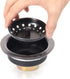 3-1/2 Inch KONE Kitchen Sink Drain ORB Assembly with Strainer Basket/Stopper, All Stainless Steel Durable and Rustproof