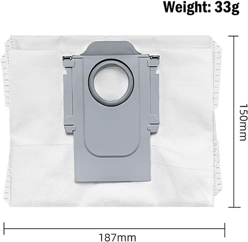 Replacement Dust Bag for Roborock S8/S8+/S8 Pro Ultra Robot Vacuum Cleaner, Large Capacity Disposable Bag for for Roborock S8 Accessories, 6 Pack