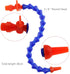 ChgImposs 3/8" Thread Flexible Water Oil Coolant Pipe Hose, Adjustable Plastic Cooling Tube for CNC Machine