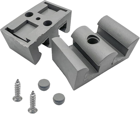50mm Bathroom Sliding Door Glass Anti-Collision Block Side Guide Rail for Shower Door Bumper Accessories (4pcs, Grey)