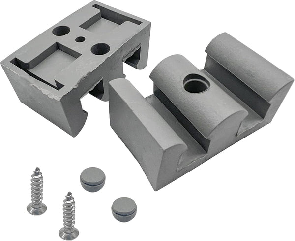 50mm Bathroom Sliding Door Glass Anti-Collision Block Side Guide Rail for Shower Door Bumper Accessories (4pcs, Grey)
