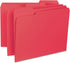 Smead Interior File Folder, 1/3-Cut Tab, Red, Letter Size, 100 per Box