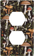 Boho Mushroom Single Duplex Outlet Light Switch Plate Cover, Decorative Wall Plate for Home Bedroom Kitchen