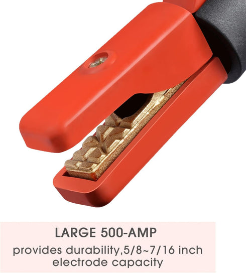 Reboot Welding Electrode Holder, 500AMP Heavy Duty Jaw Holding Plier Electrode Clamp for ARC Welder