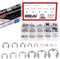 Hilitchi 380-Pcs E-Clip Circlip External Retaining Ring Assortment Set - 14 Sizes, 304 Stainless Steel