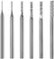 ?????? ???? 6 Pcs Cylinder Shape Aluminum Cutting Burr, 3/32'' Shank Miniature Carving File, Tungsten Carbide