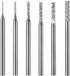 ?????? ???? 6 Pcs Cylinder Shape Aluminum Cutting Burr, 3/32'' Shank Miniature Carving File, Tungsten Carbide