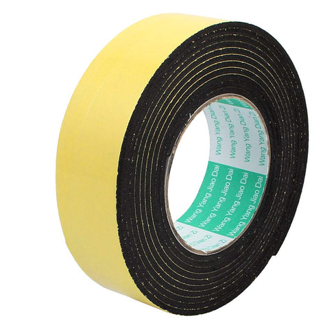 5 4M 40mm 3mm uxcell Pcs x Single-Side Adhesive Sound Insulation Sponge Foam Tape Yellow