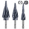 Upgrade M35 Cobalt Step Drill Bit with Ultra TiAIN Coating, 1/8"-7/8" (3PCS) Unibit Step Bit for Metal & Wood