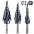 Upgrade M35 Cobalt Step Drill Bit with Ultra TiAIN Coating, 1/8"-7/8" (3PCS) Unibit Step Bit for Metal & Wood
