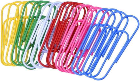 Drema 4-Inch Large Paper Clips, 30pcs Jumbo Vinyl Coated Paper Clips for Files