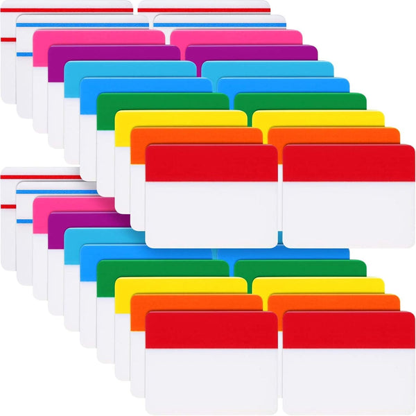 Jovitec 800 Pcs 40 Sets Sticky Tabs - 2 Inch Colored Index Tabs Writable and Repositionable Labels for File Folders,