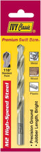 IVY Classic 01109 M2 High Speed Steel Drill Bit, 9/64-Inch, 118-Degree Point, 1/Card