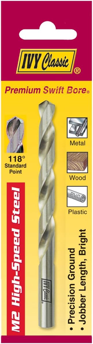 IVY Classic 01114 7/32-Inch M2 High Speed Steel Drill Bit, 118-Degree Point, 1/Card