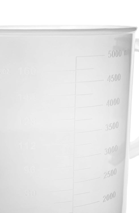 EISCO Measuring Jug, 5000mL (5 Liter) - Polypropylene Plastic, Chemical Resistant, Autoclavable, Large Measuring Cup