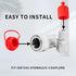 1/2" ISO5675 Hydraulic Coupling Dust Cap and Plug, Red Rubber Male Dust Cap and Female Plug Covers, 4 Set