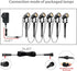 16.4 FT Outdoor Extension Cable, 2 Pin for Garden LED Spotlight, Black Waterproof Extension Cords