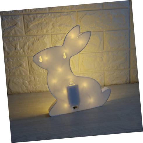 Rabbit Marquee Sign Easter Lights, Decorative Bunny Neon Night Light, LED Lighted Marquee Wall Sign for Bedroom, Cafe