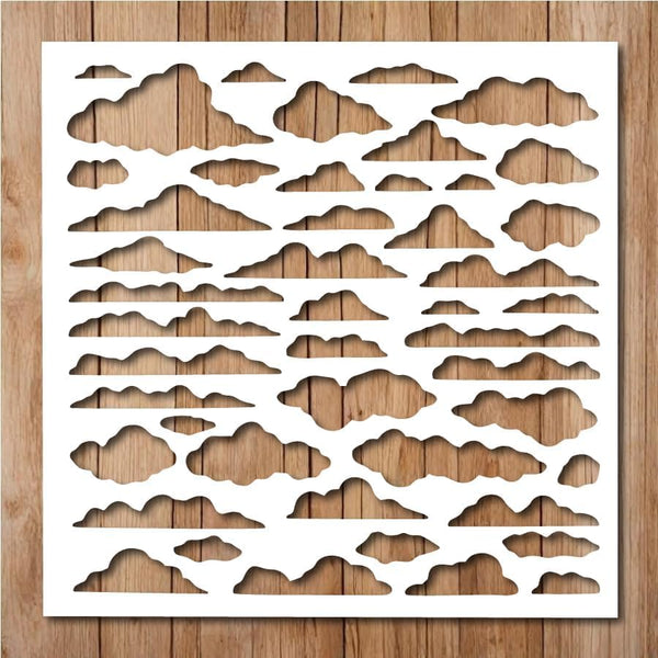 Generic Cloud Stencil | Nature Cloud Stencils for Painting on Wood, Glass, Wall,