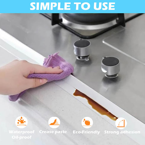Caulk Strip - 1.5" x 10.5Ft Self Adhesive PVC Waterproof Sealing Tape for Bathroom Kitchen Toilet