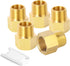 GASHER 2PCS Brass Pipe Fitting, Reducer Adapter, 1/8-Inch Male x 1/4-Inch Female Pipe