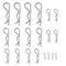 20 Pcs Hardware Pins Cotter Pins Assortment Kit, Heavy Duty Zinc Plated, for Hitch Pin Lock Systems, M1-M3