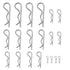 20 Pcs Hardware Pins Cotter Pins Assortment Kit, Heavy Duty Zinc Plated, for Hitch Pin Lock Systems, M1-M3