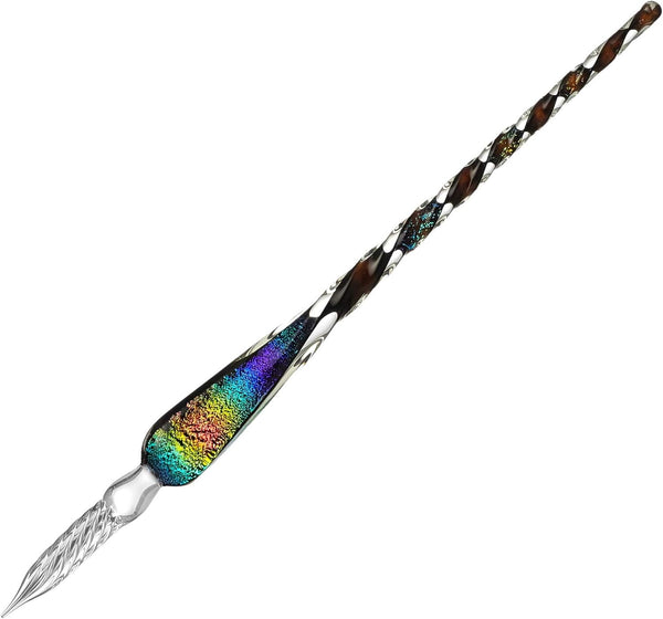 molshine Handmade Glass Dip Pen, Crystal Calligraphy Pen for Artist, Writing Drawing Decoration Gifts