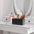 Pencil Pen Holder for Desk, Wooden Office Organizers with 4 Slots for Countertop, Makeup Brush Holder, Black