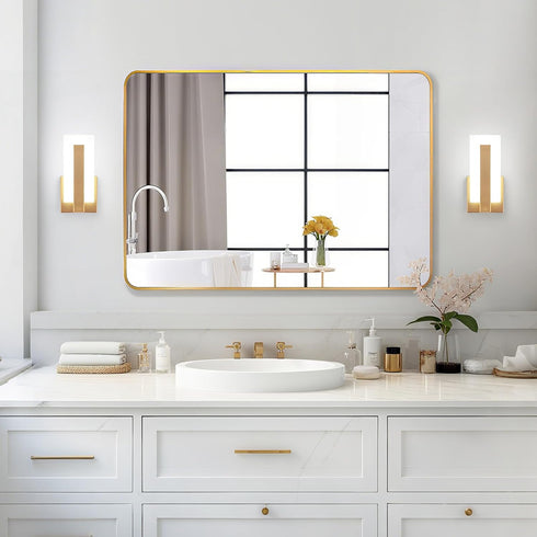 JERANDO 8W 6000K Modern LED Wall Sconces, Indoor Acrylic Wall Mounted Lighting Fixture, Cool White Hardwired LED Wall